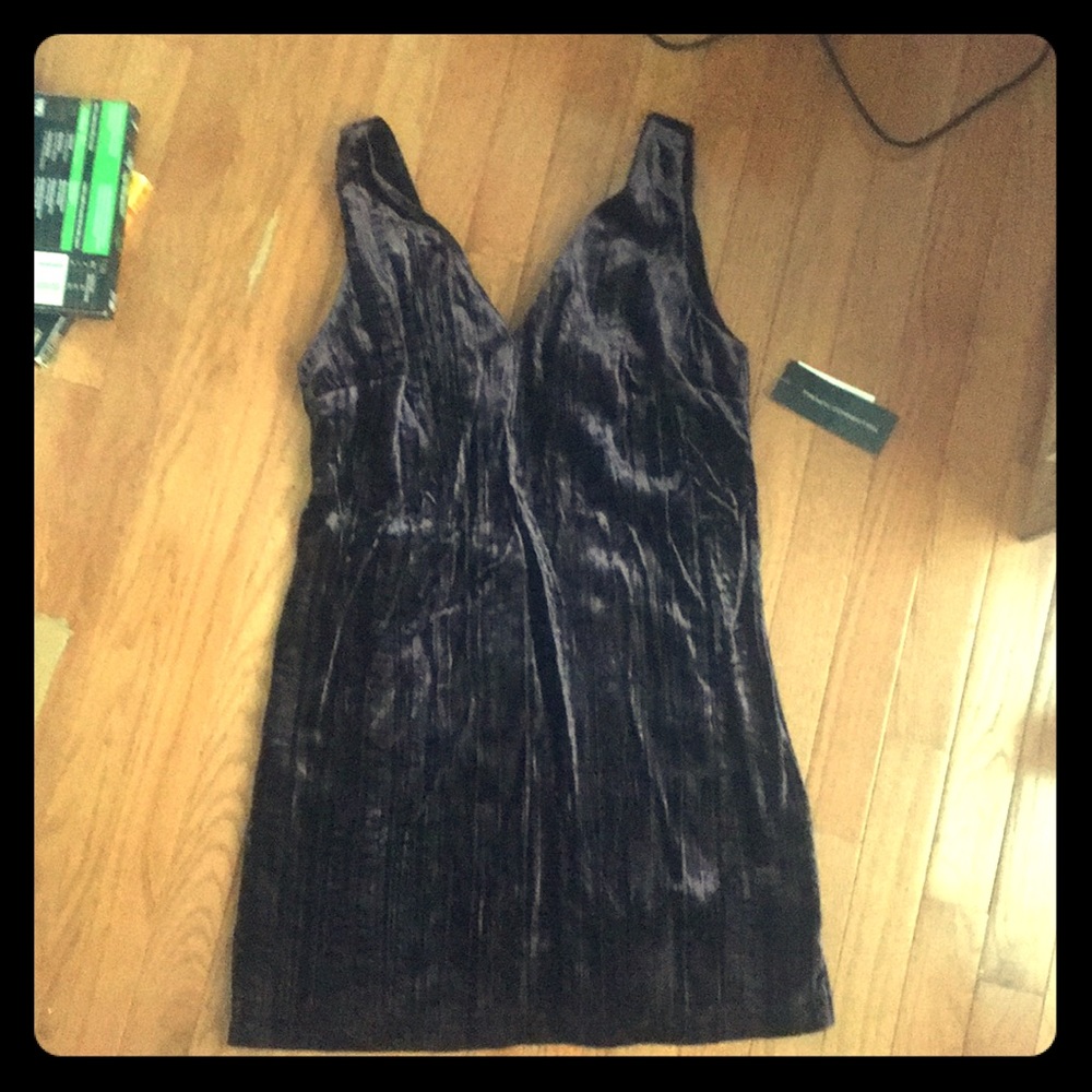 NWT French Connection Crushed Velvet Cutout Dress